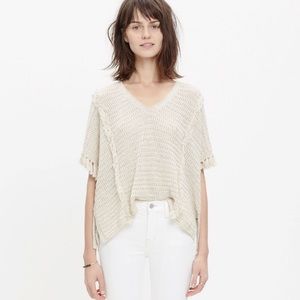 NWOT Madewell Nude Fringe Top Size M